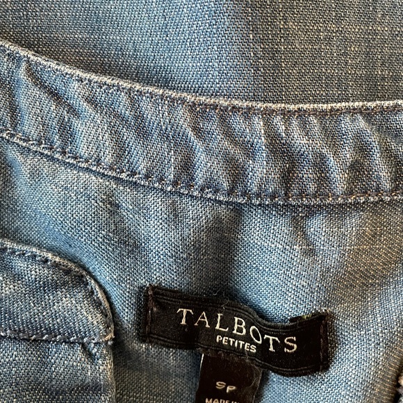 🌟HP🌟Talbots Denim Ruffle Top - Picture 4 of 5